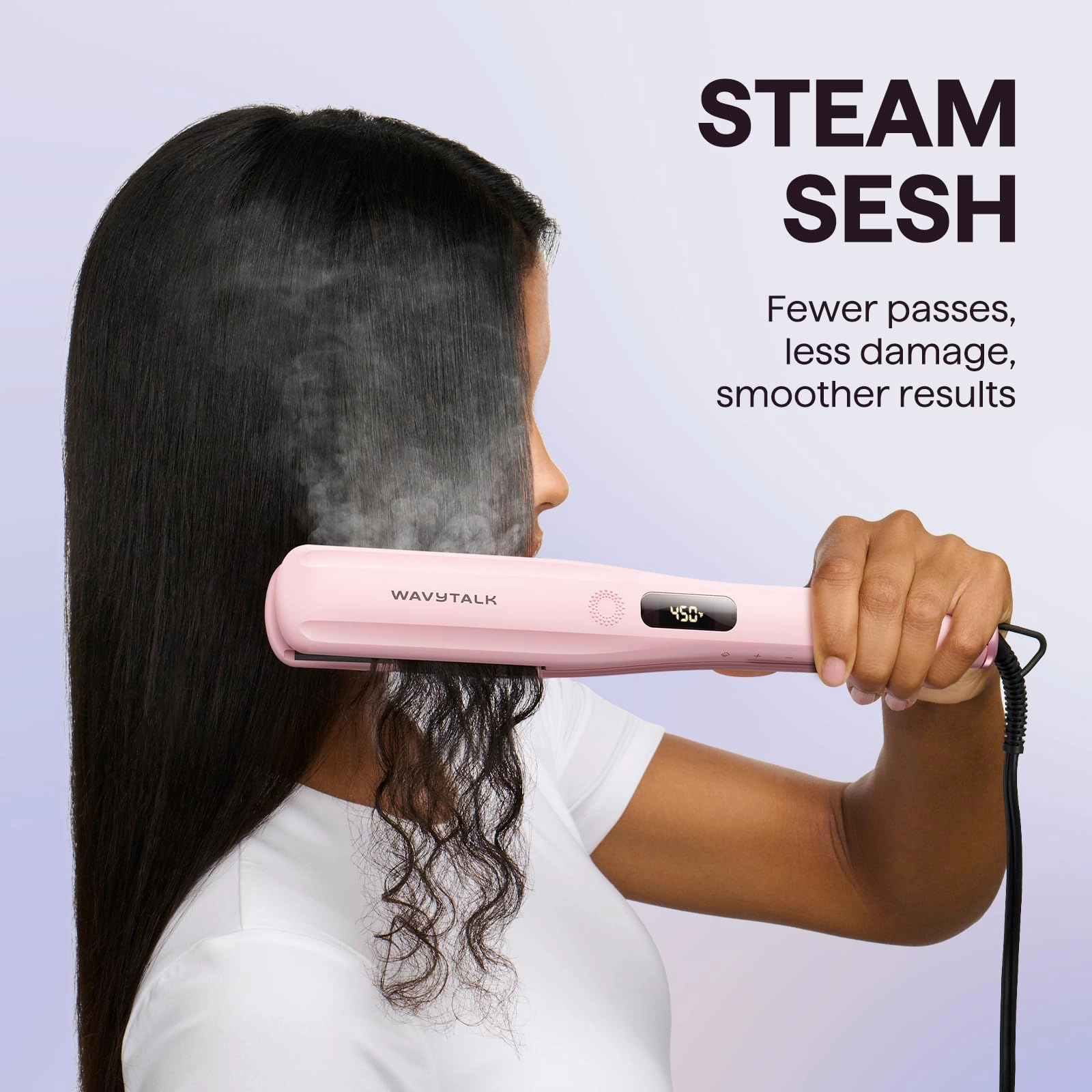Steam Hair Straightener - 1.38''