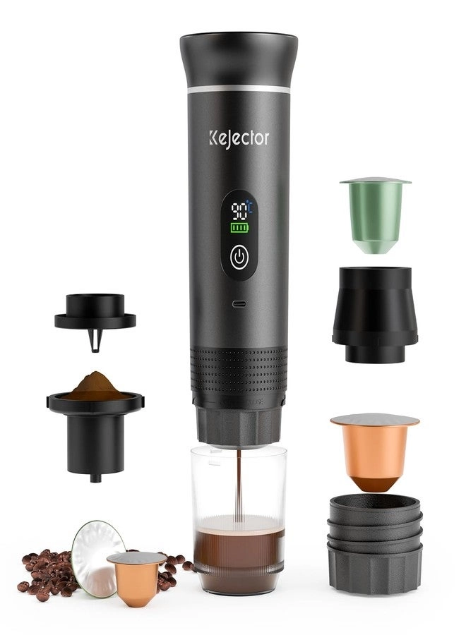 kejector Portable Coffee Maker - 80 ml Ground coffee & capsules