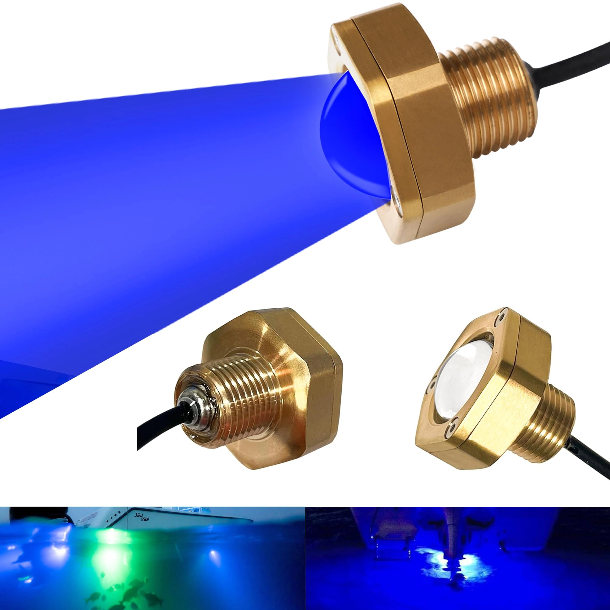 NBWDY Boat Drain Plug Light - 2 Pcs 4100LM IP68