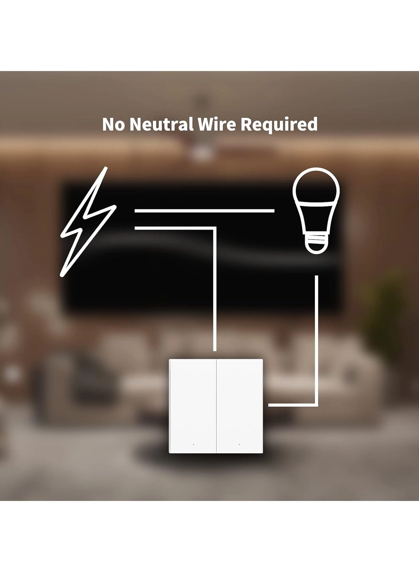 Double Rocker Smart Wall Switch - Zigbee 3.0 Wi-Fi