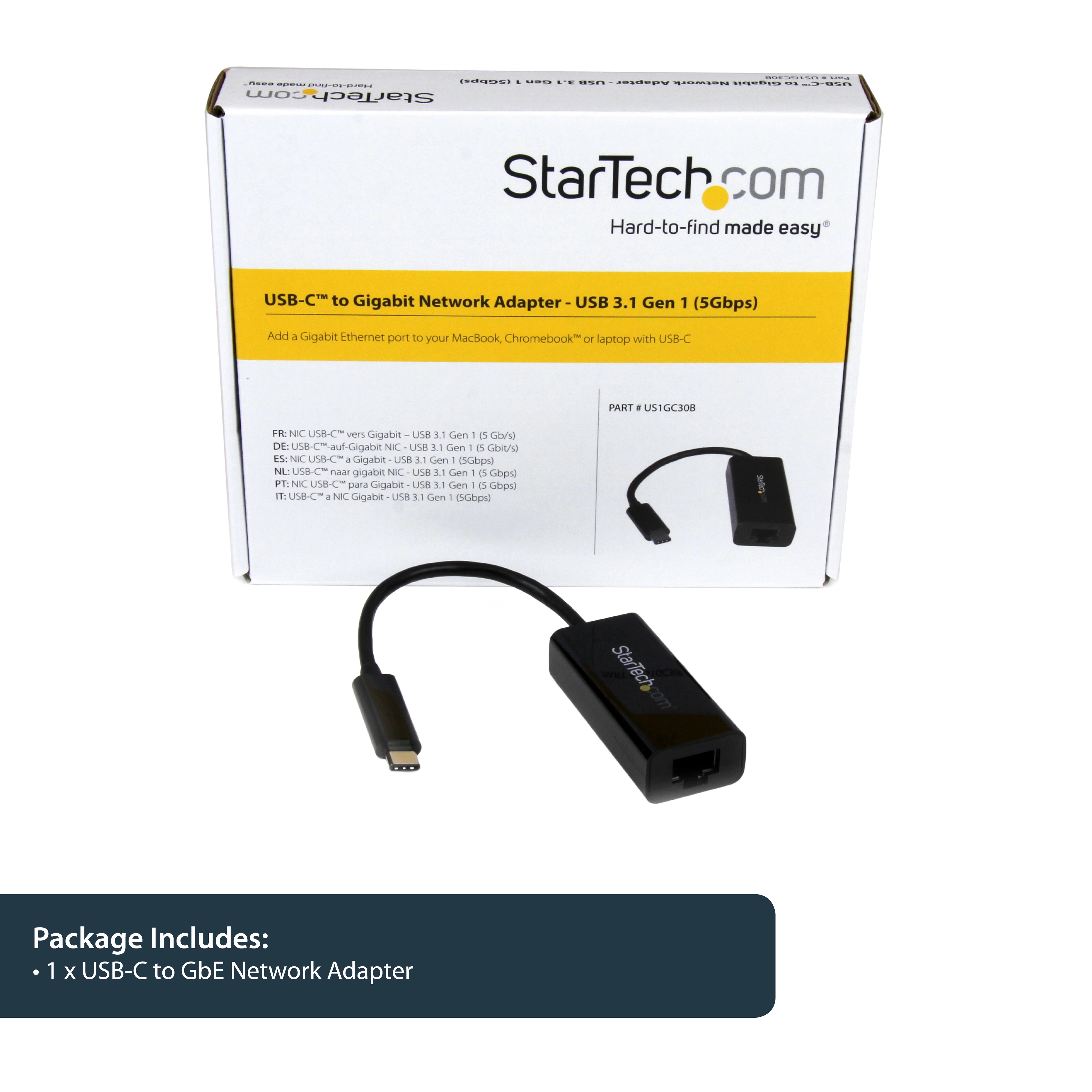 USB-C to Gigabit Ethernet Adapter - USB-C Ethernet