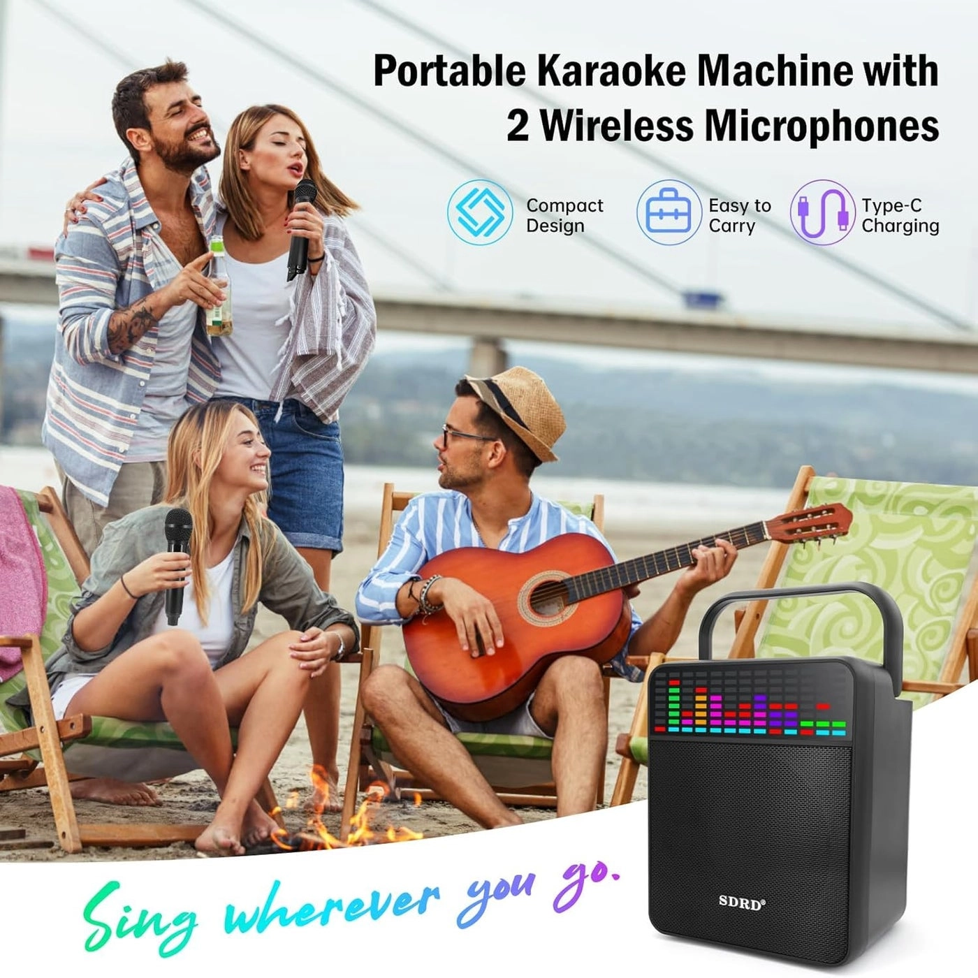 Portable karaoke speaker