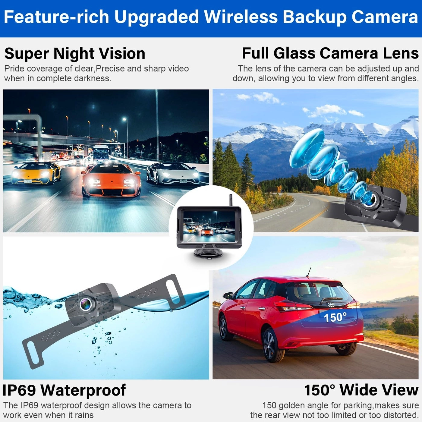Wireless Backup Camera - Night Vision Wireless 1080P