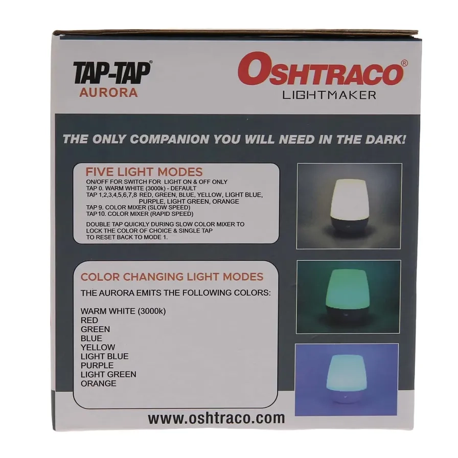 Aurora LED Rechargeable Color-Changing Table Light - 150 lm USB-C color-changing