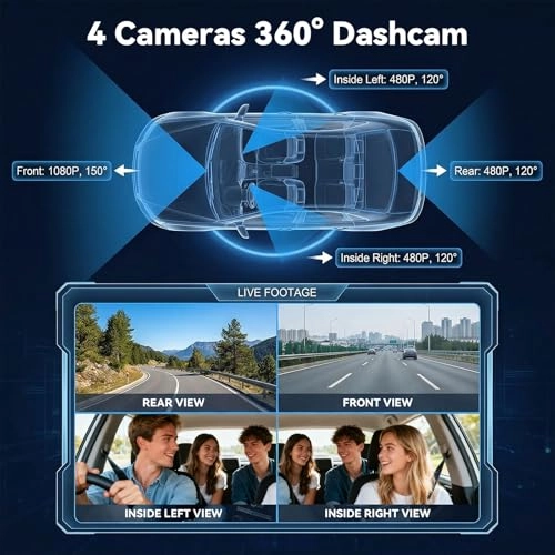 4 Kanal Dashcam - 1080P 30FPS