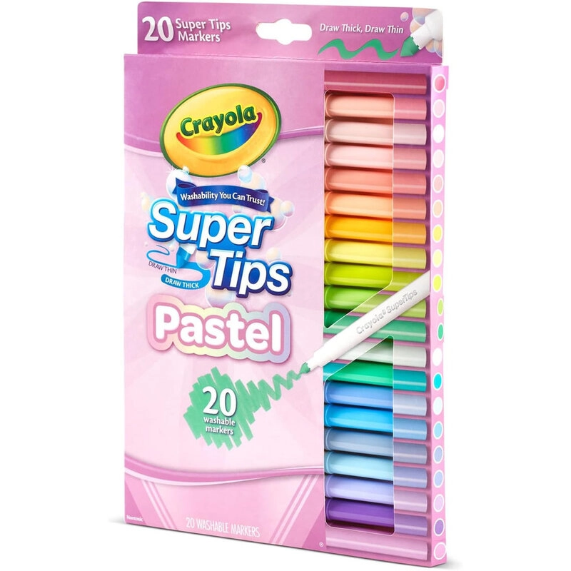 Super Tips Washable Markers - 20 Multi Colour