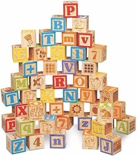 maxim enterprise Deluxe Wooden ABC Blocks - 40 pcs