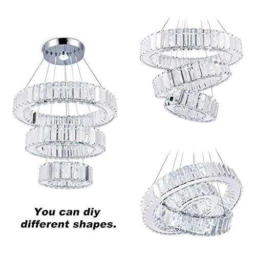 Crystal Ring Chandelier - Cool White (6000K-6500K)