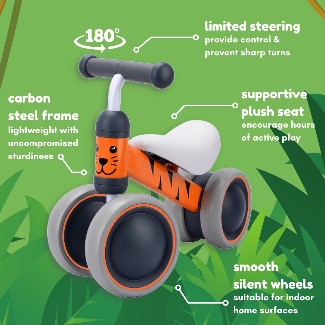 Baby Balance Bike - Benny Tiger Orange