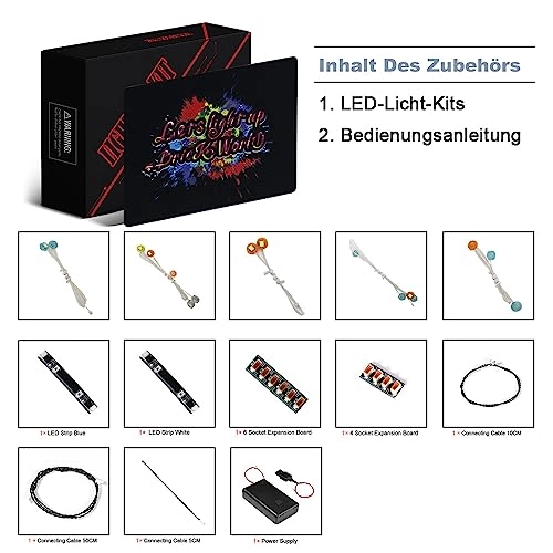 LED Light Set for LEGO 43215 - purple USB cable battery compartment