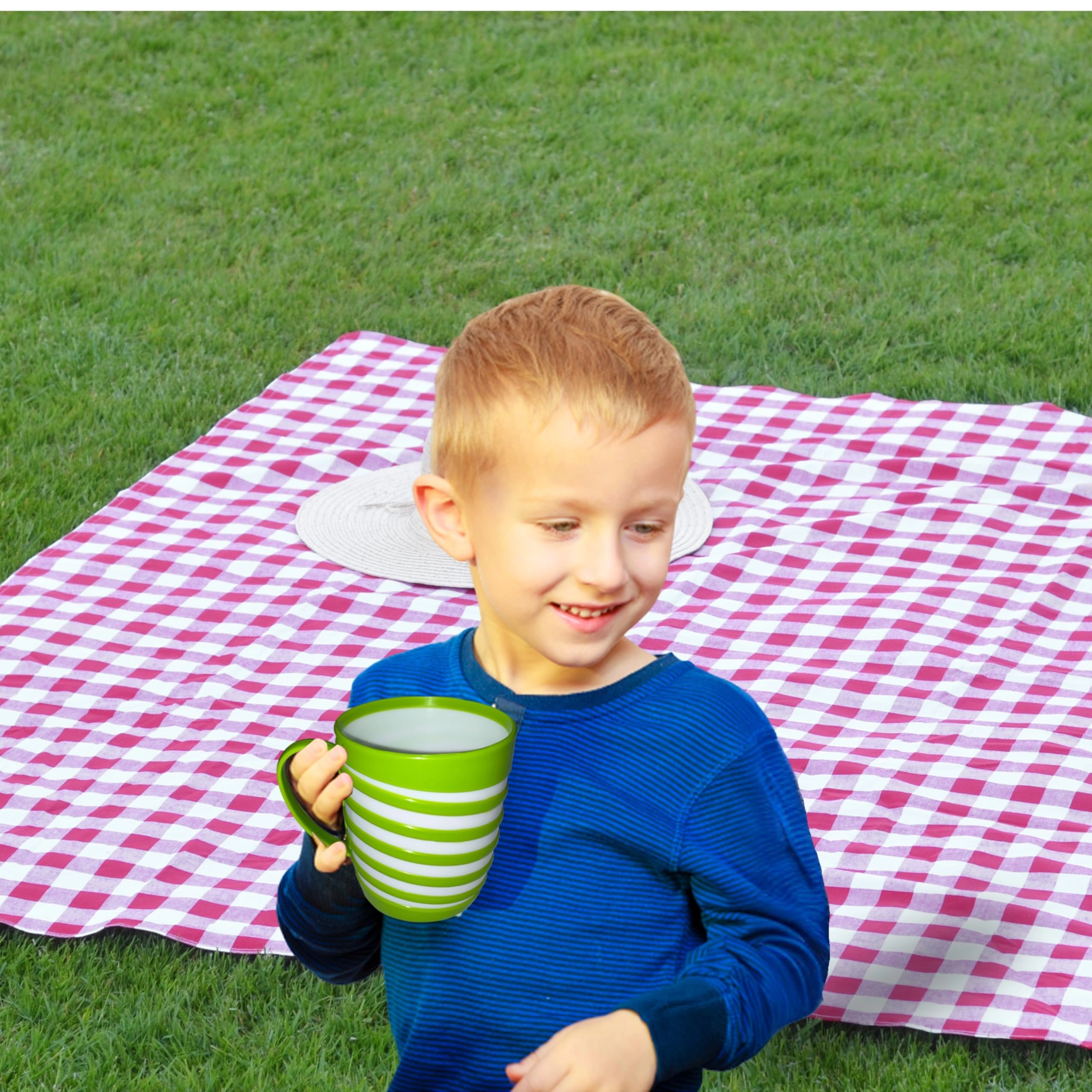 Plastic Mug - 6 pcs - Striped Solid - 280 ml