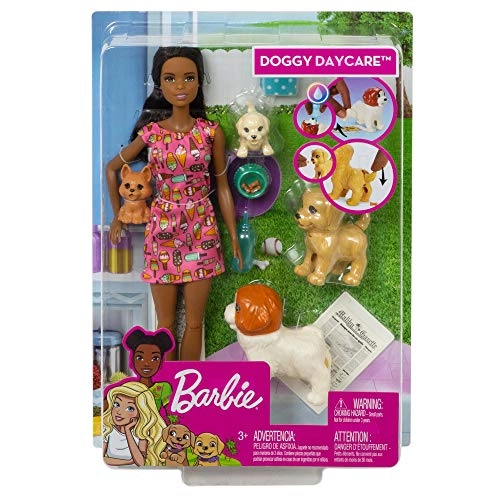FXH09 - Brown Doll 4 Dogs Ages 3+