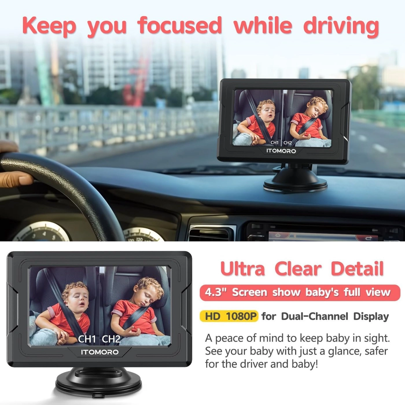 Wireless Baby Car Camera - 43inch