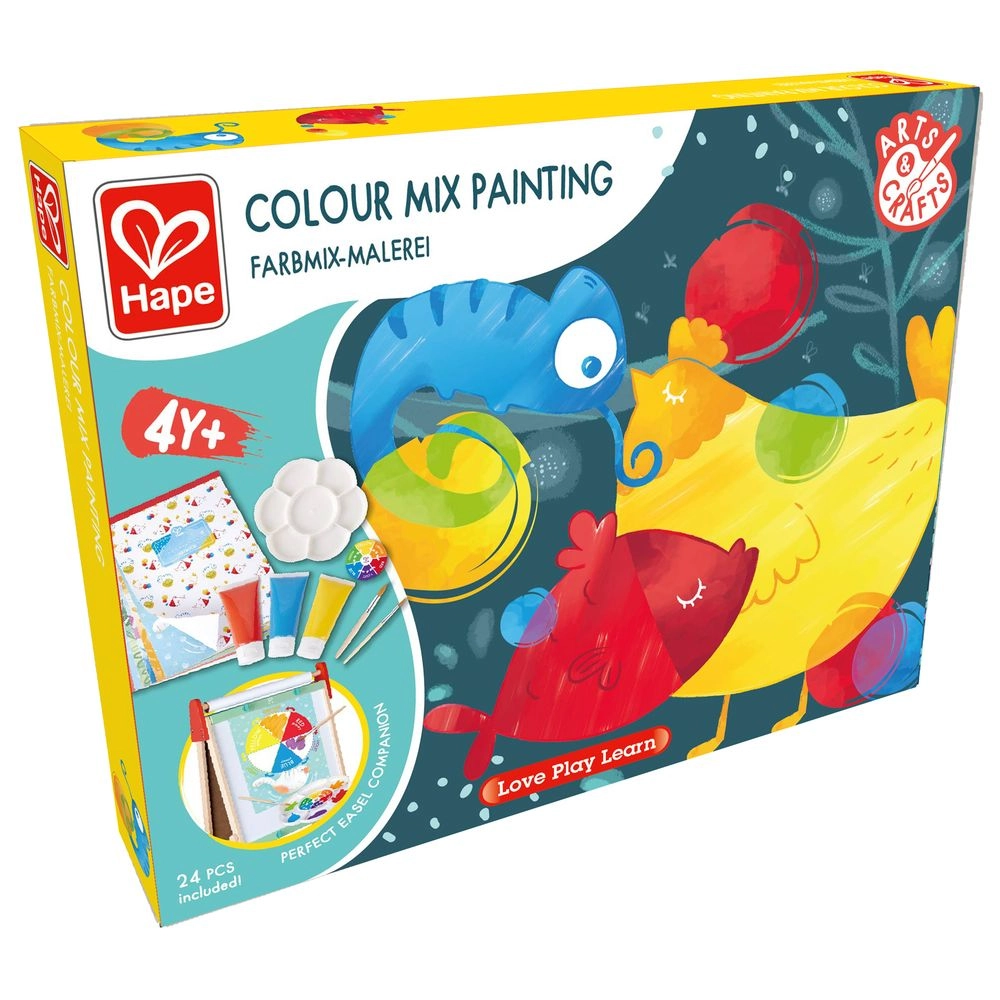 Colour Mix Painting Activity Art & Craft Set - 24pcs 3 paint brushes