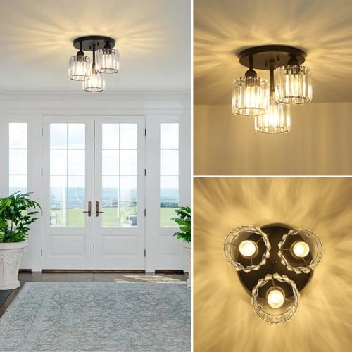 Modern Crystal Ceiling Lights - Dimmable