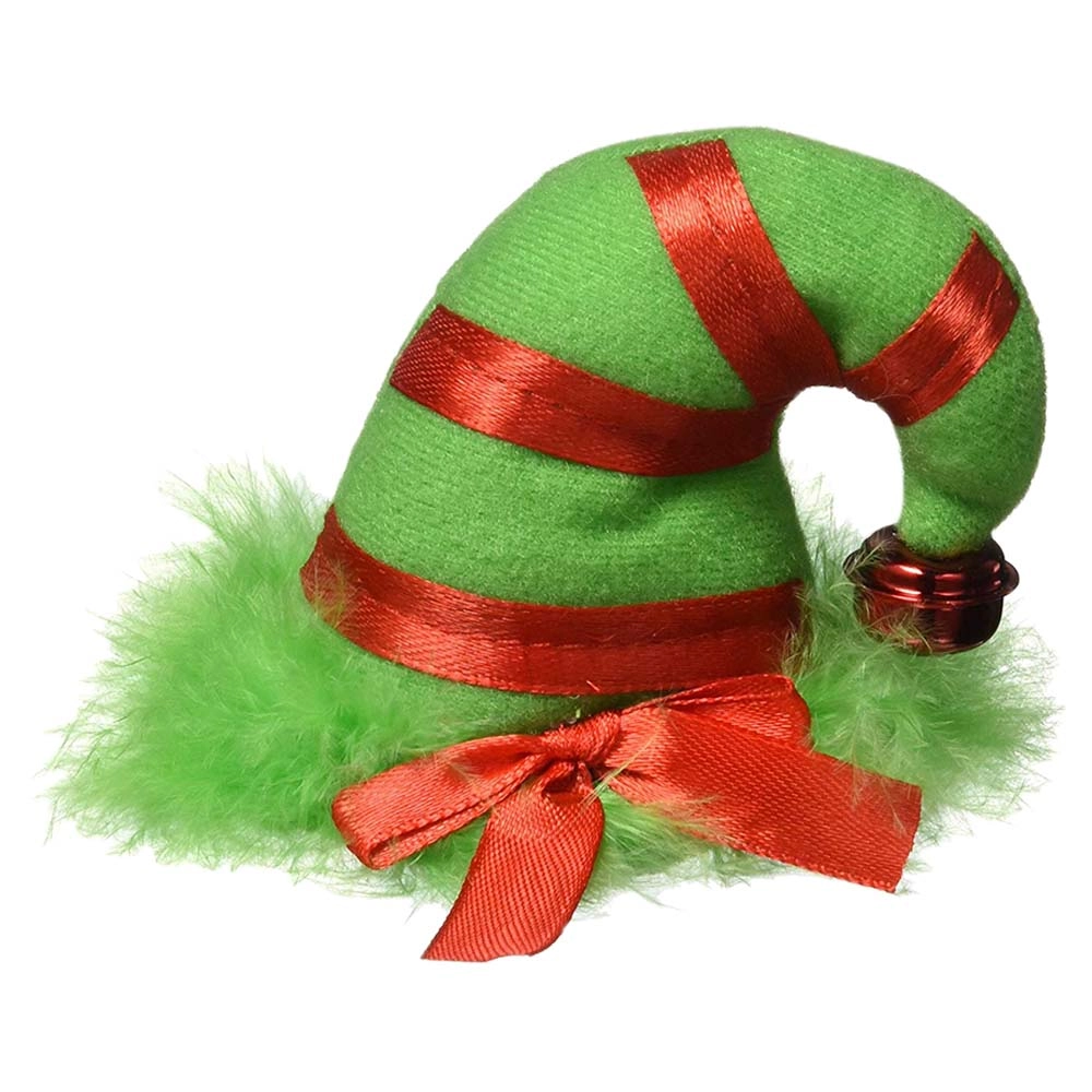 Party Centre Mini Elf Hair Clip - Red & Green Christmas