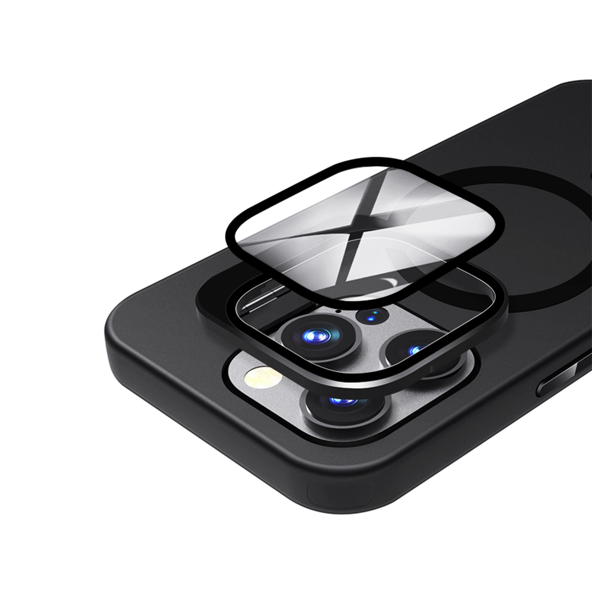 Camera Glass Stand Cover Case for iPhone 15 Pro Max