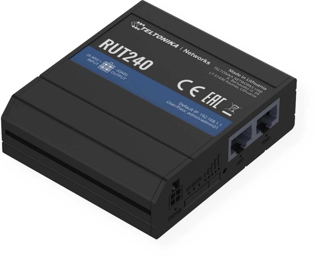 Teltonika RUT240 - 4G/LTE (Cat 4) 3G 2G IEEE 802.11b/g/n
