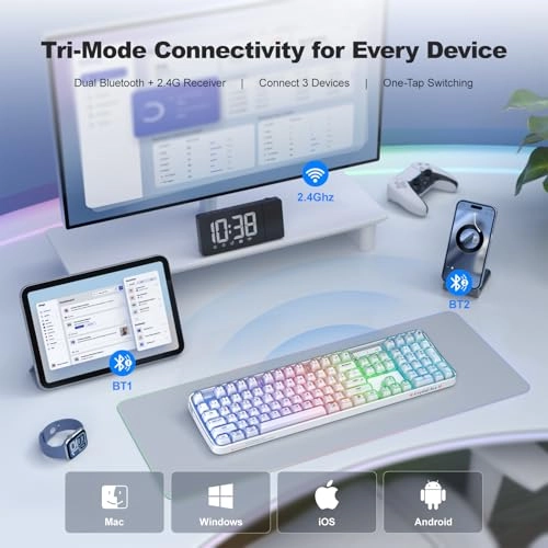 Clear Wireless Keyboard - USB-A