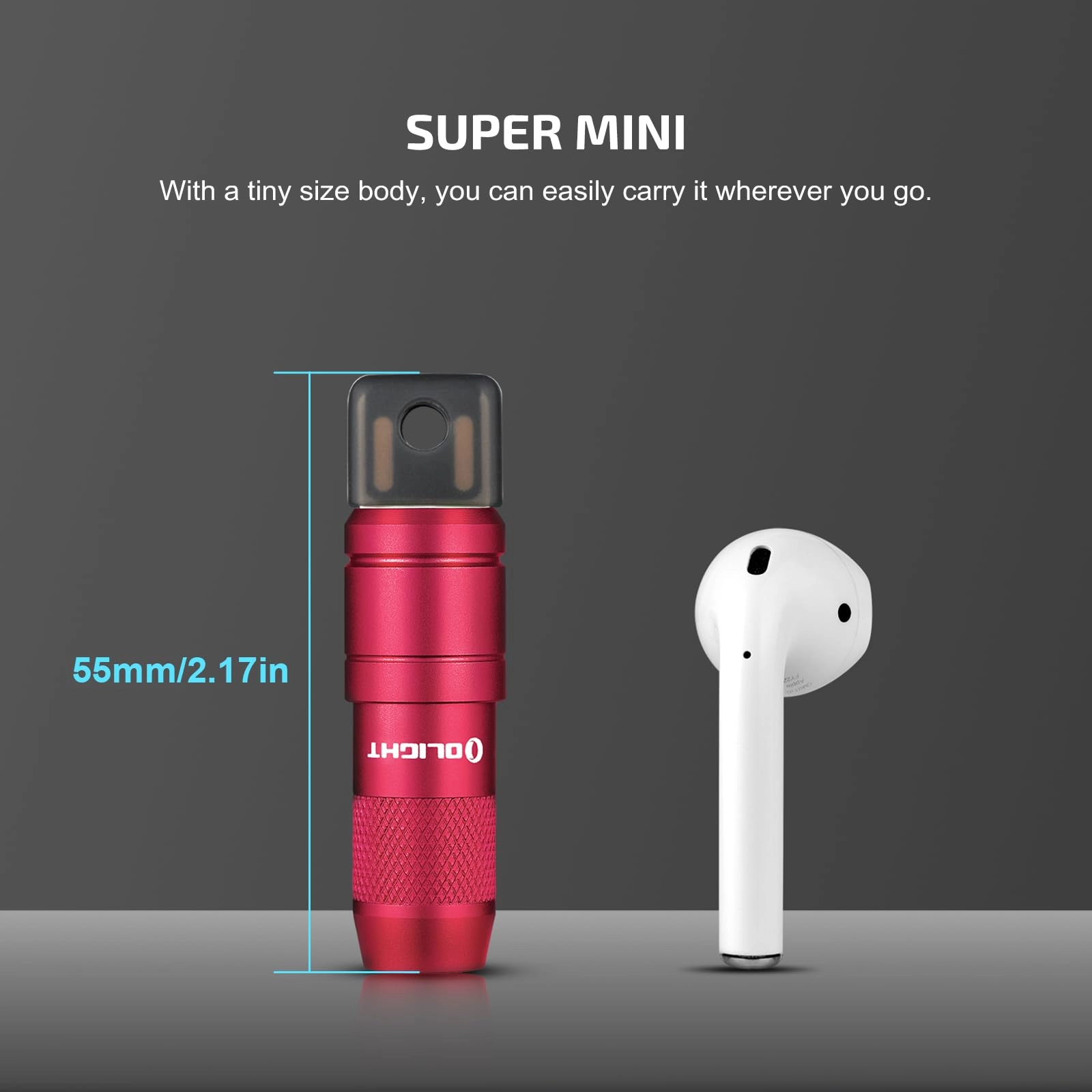 IMINI 2 Keychain Flashlight Rechargeable (50lm)