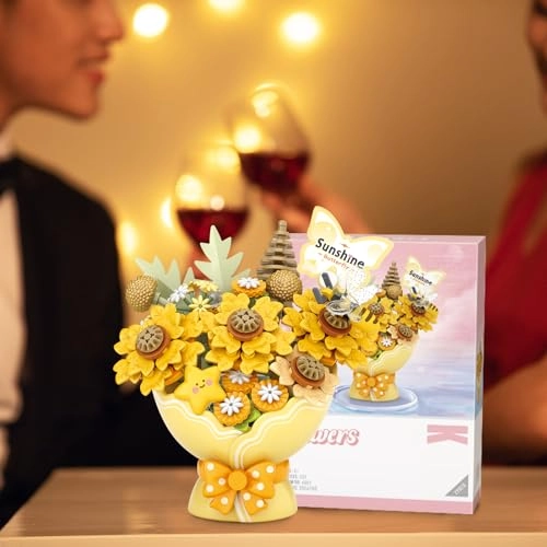 Flower Bouquet Building Blocks Set (4105) - Mini Bricks Bonsai