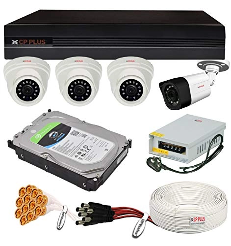 2.4MP 4 Camera Combo Set + 4Ch DVR + 1TB HDD + Power Supply + 90Mtr Cable + Audio Mic and Connectors