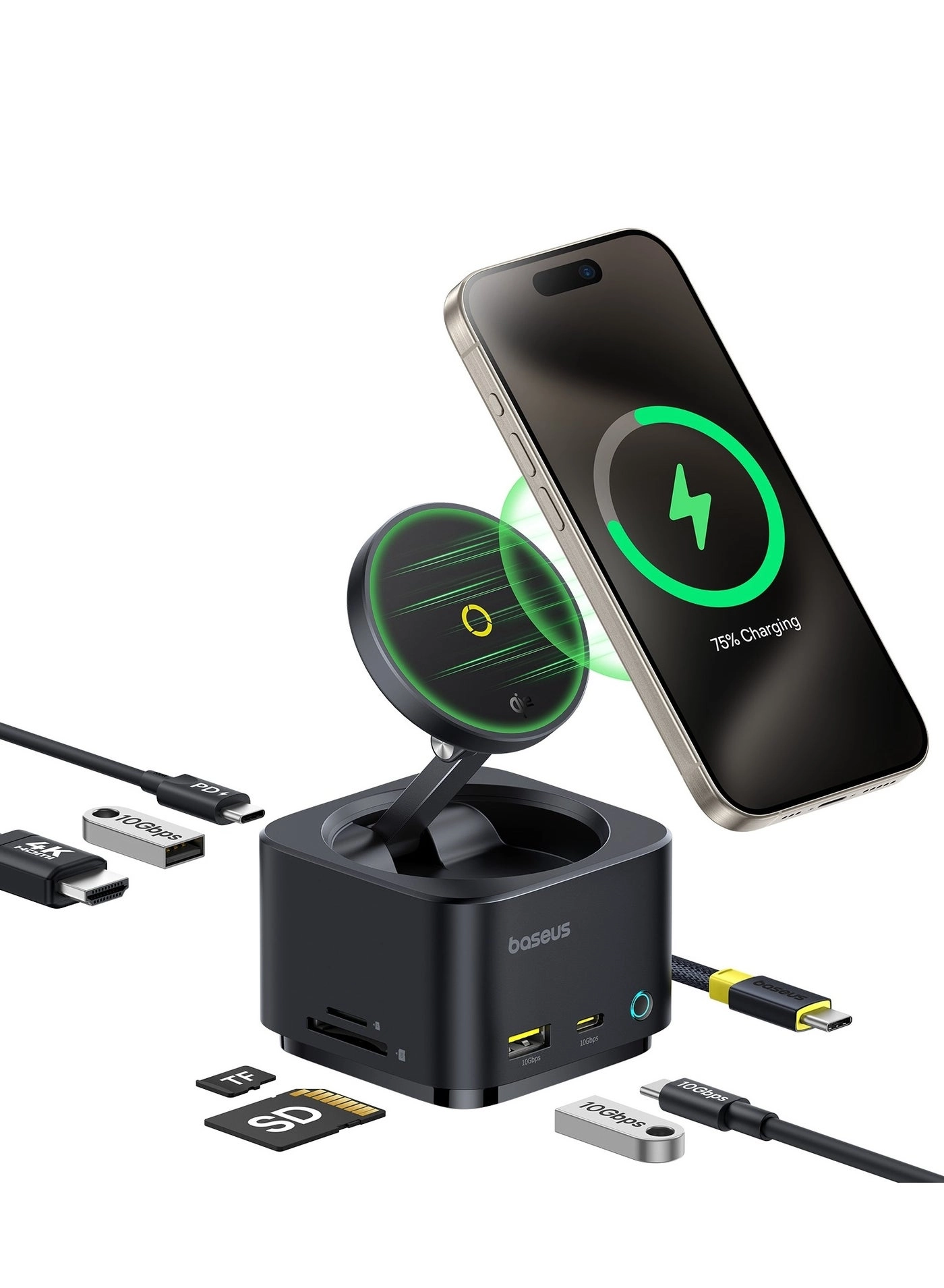 Baseus MagPro Series II - Compatible with iPhone 16/15, MacBook, Dell, HP, Surface, Laptops, Tablets, and More