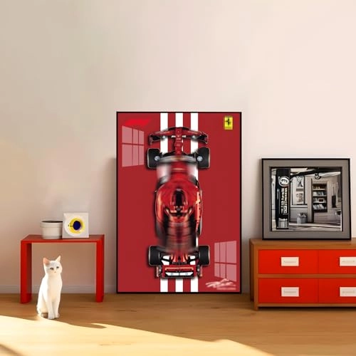 Racing Car Wall Sign (42207) - 50 x 80 cm Aluminum