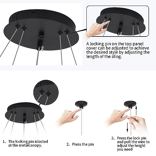 Modern LED Bedroom Chandelier - up to 100 cm