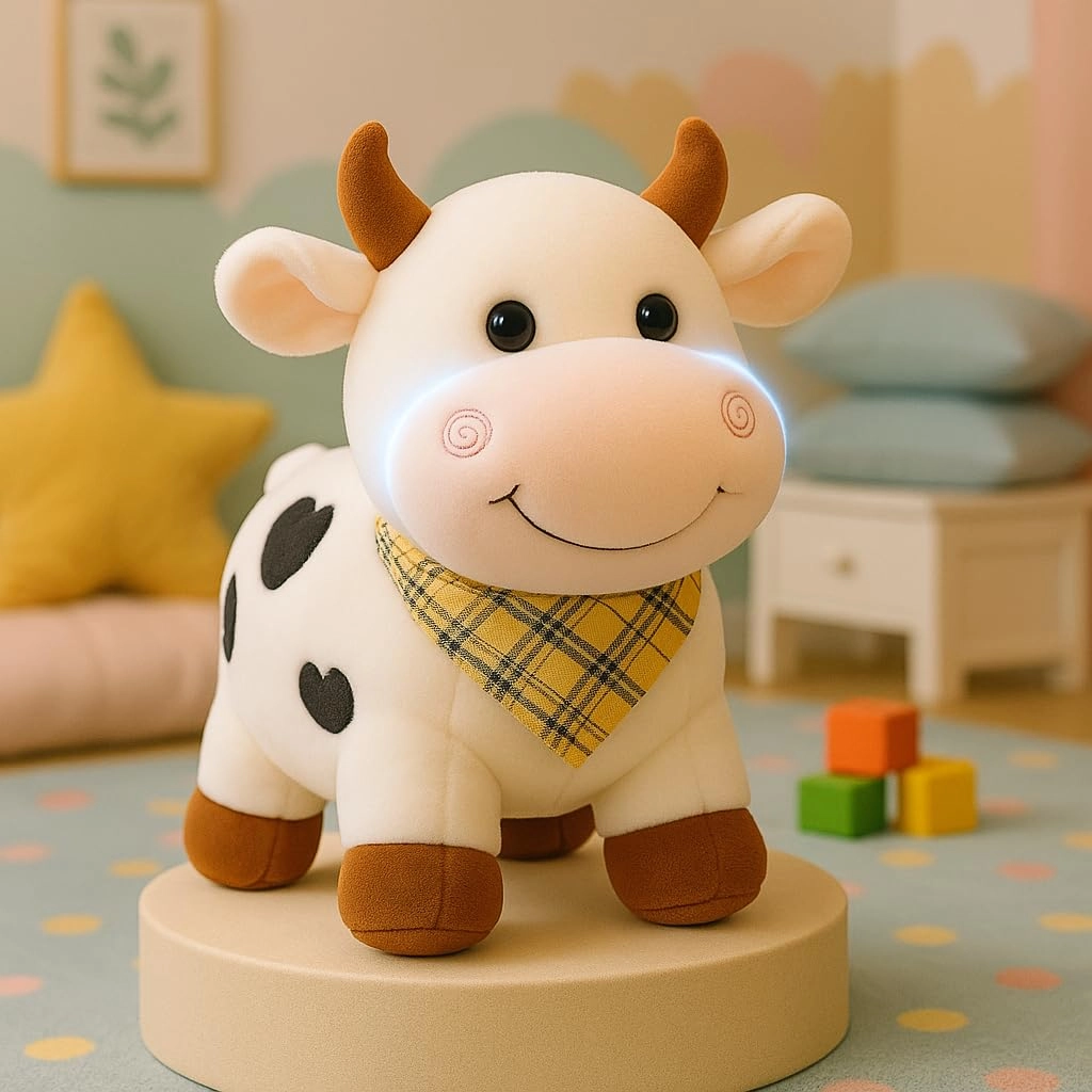 Storio, wecare@storio.in Cow Plush 6 cm - Ultra-Soft Multicolor Washable