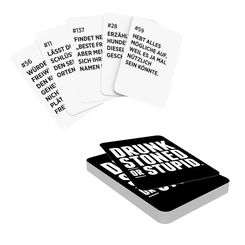 Drunk, Stoned or Stupid - German 18 years and up 250 cards