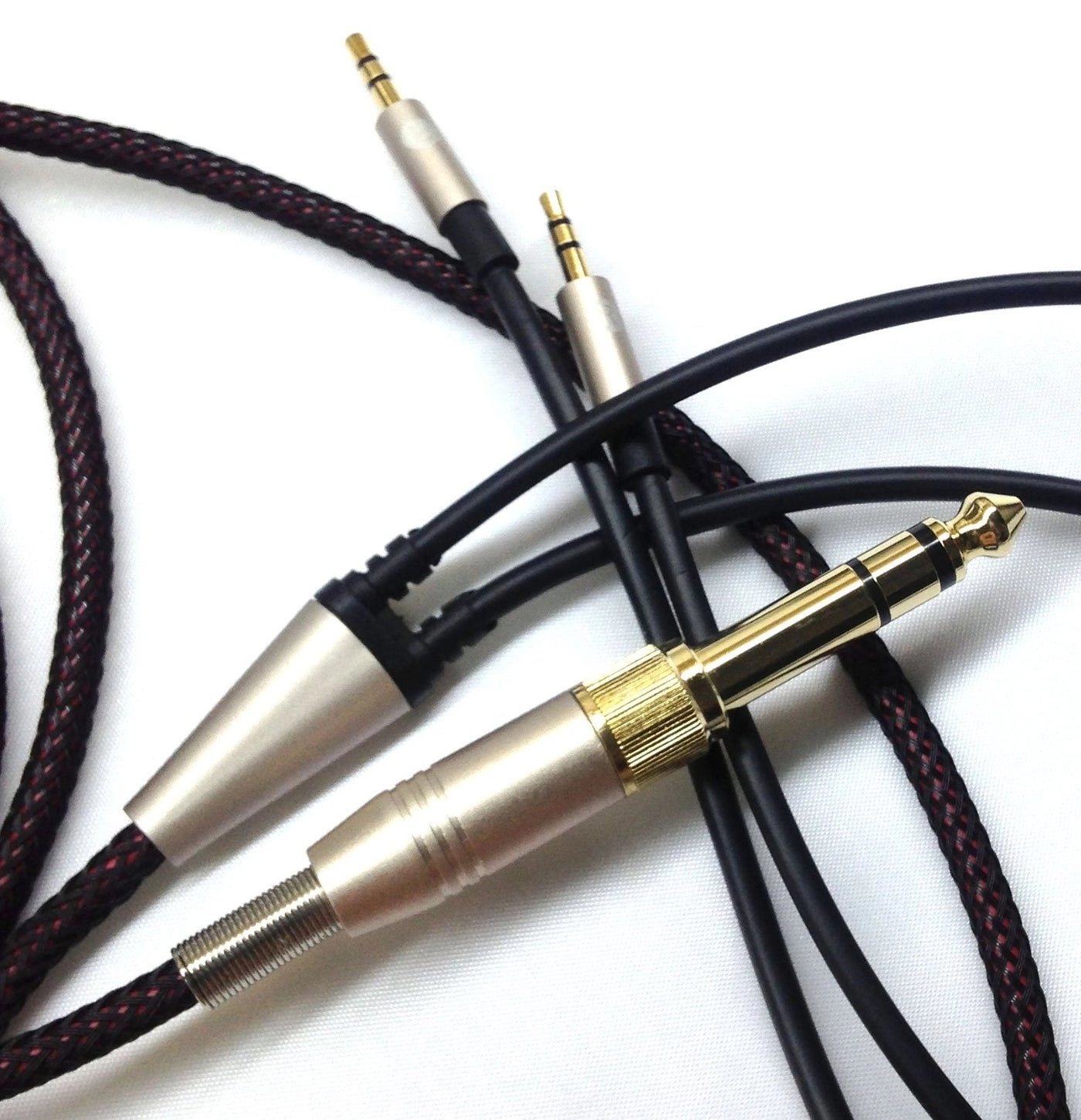 Replacement Cable for Hifiman Headphones - 3.5mm and 6.35mm to Dual 2.5mm - 2m
