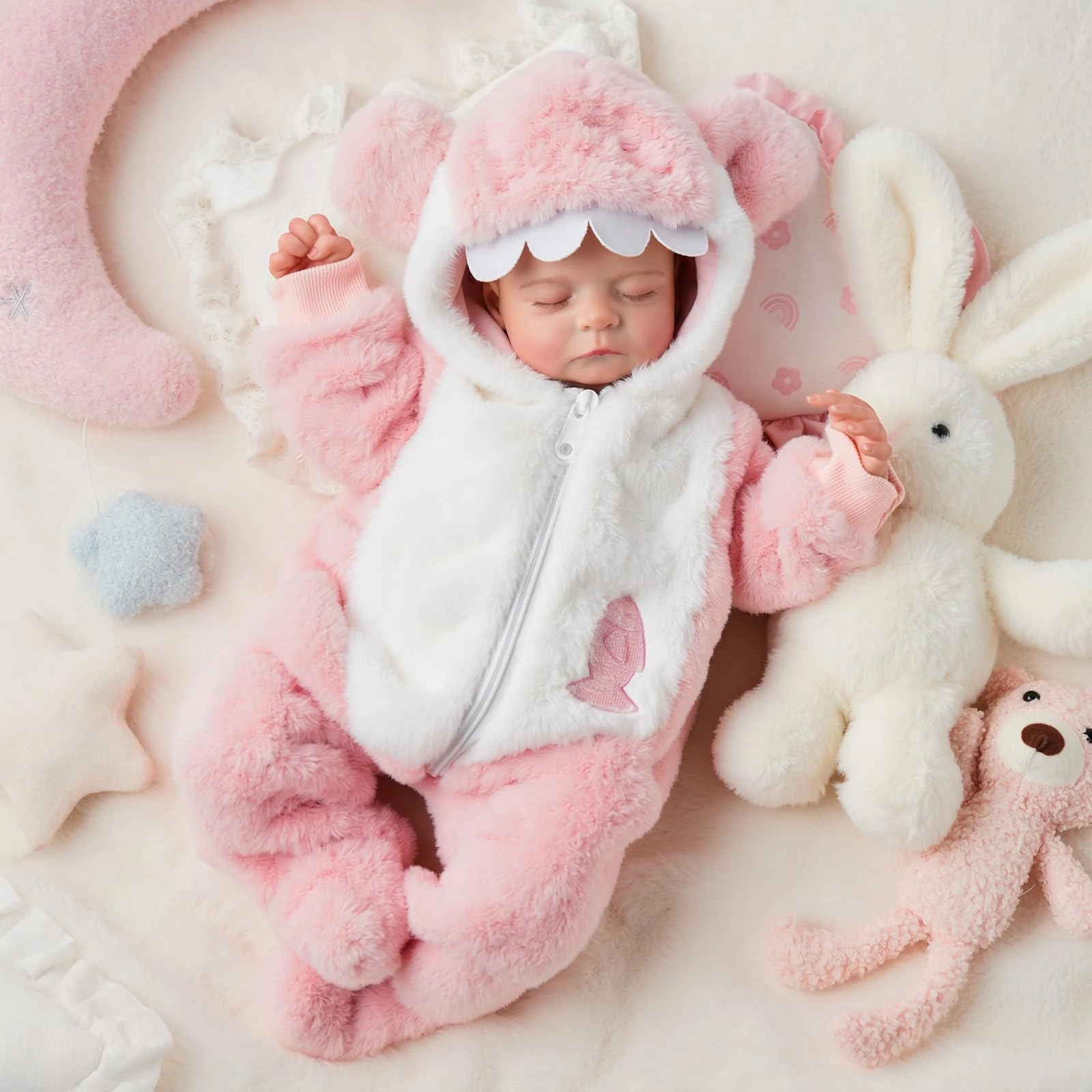 JIZHI Reborn Baby Doll - 50cm Polyester Vinyl boy