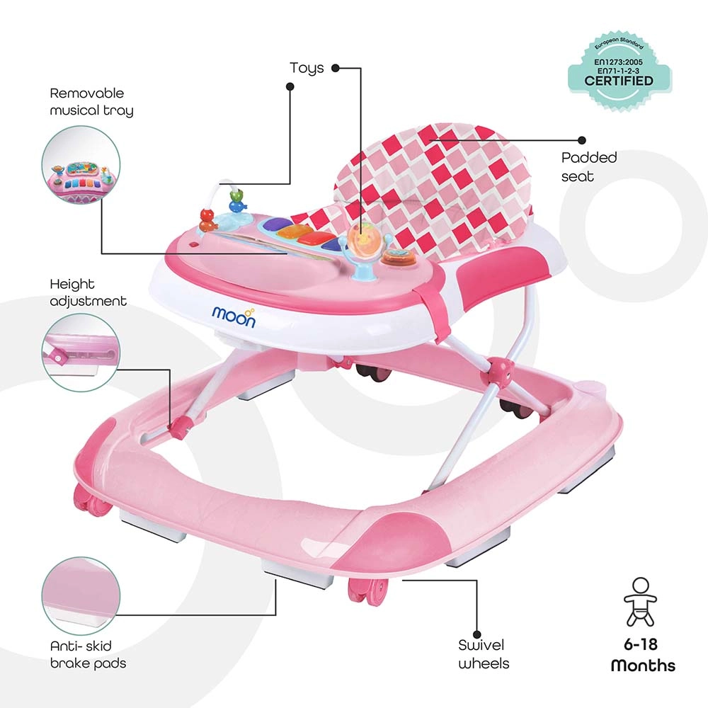 Baby Push Activity Walker - Blue 6 months & above