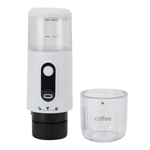 Portable Electric Espresso Machine - 1.6E+2 Milliliters capsules and ground coffee
