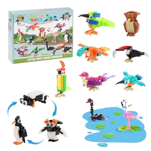Mini Building Blocks Set - bird 12pcs