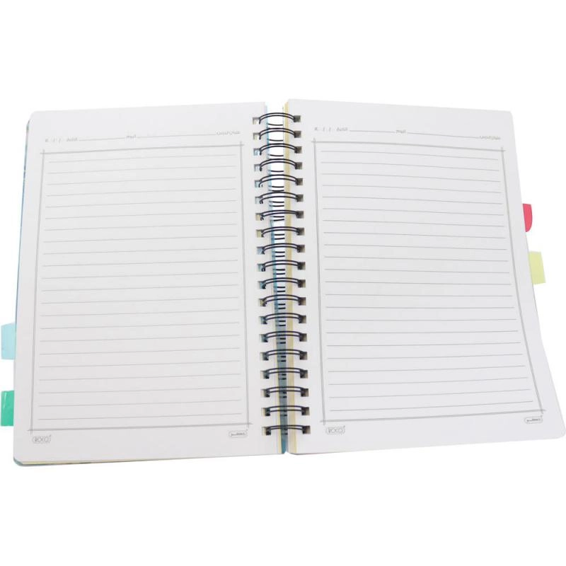 Notebook 19 X 26 cm Spiral - Grid 100 Sheets