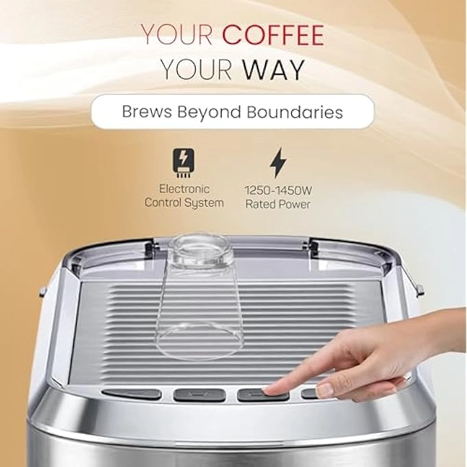 NCM15 Espresso Machine 15-Bar ThermoBlock Grinder & Cappuccino