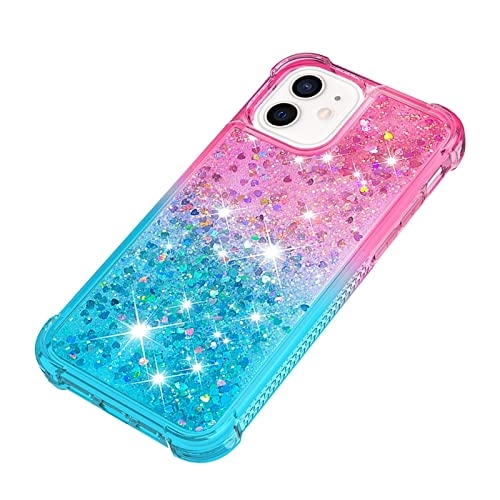 Glitter Moving Quicksand Flowing Cover Silicone Bumper for iPhone 12