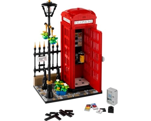 Red London Telephone Box (21347) - Model Kit Mobile Phone Stand