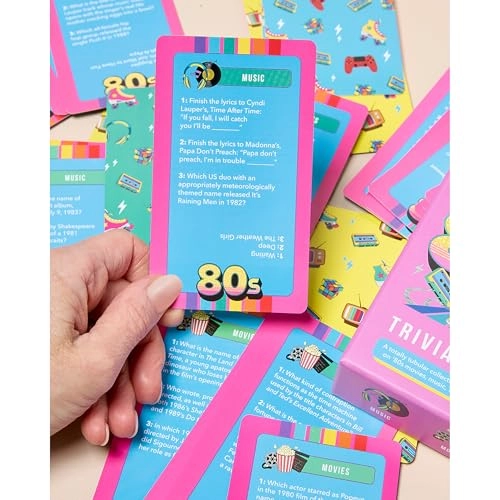 80s Trivia Card Game - English Adult