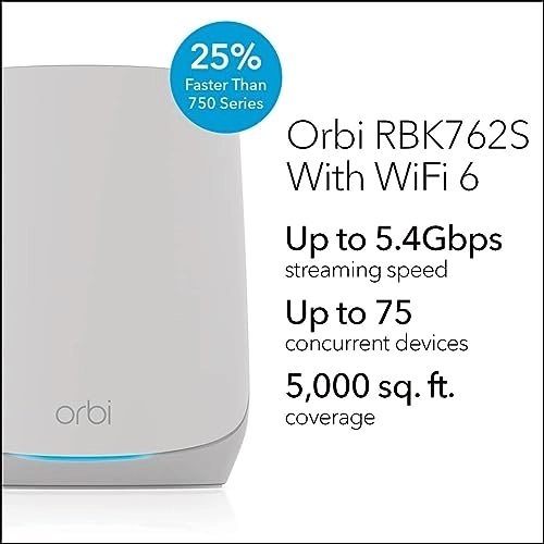 Orbi Tri-Band Wi-Fi 6 Mesh System - 2 piece(s)