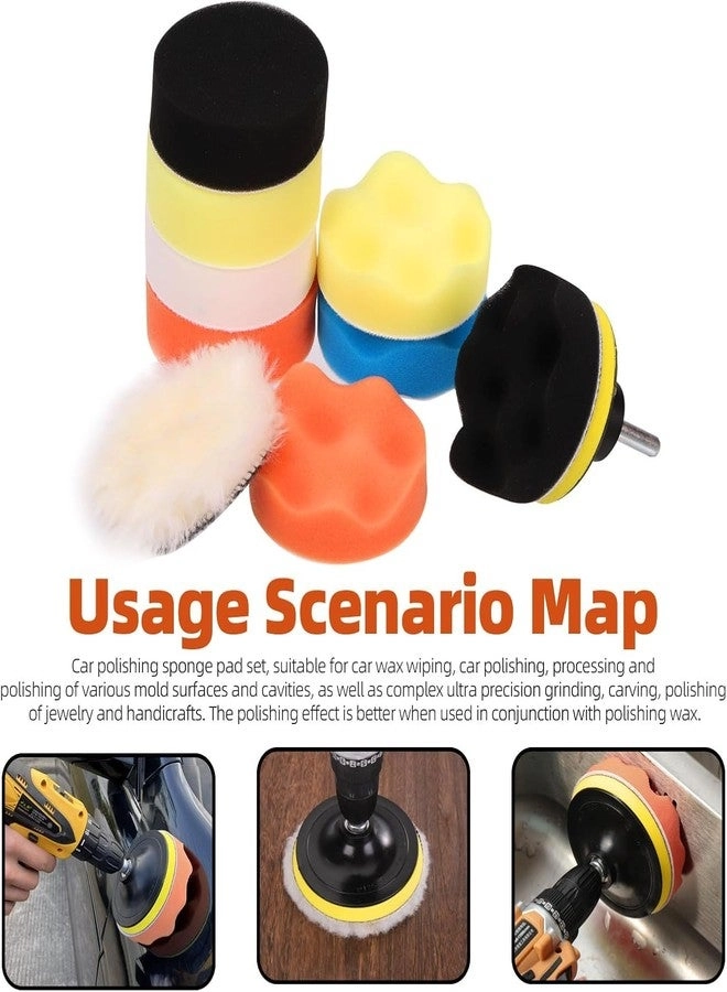 Car Foam Polishing Pads Kit - 3 Inch