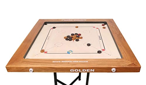 Golden Carrom Board - Full Size 24mm BullDog