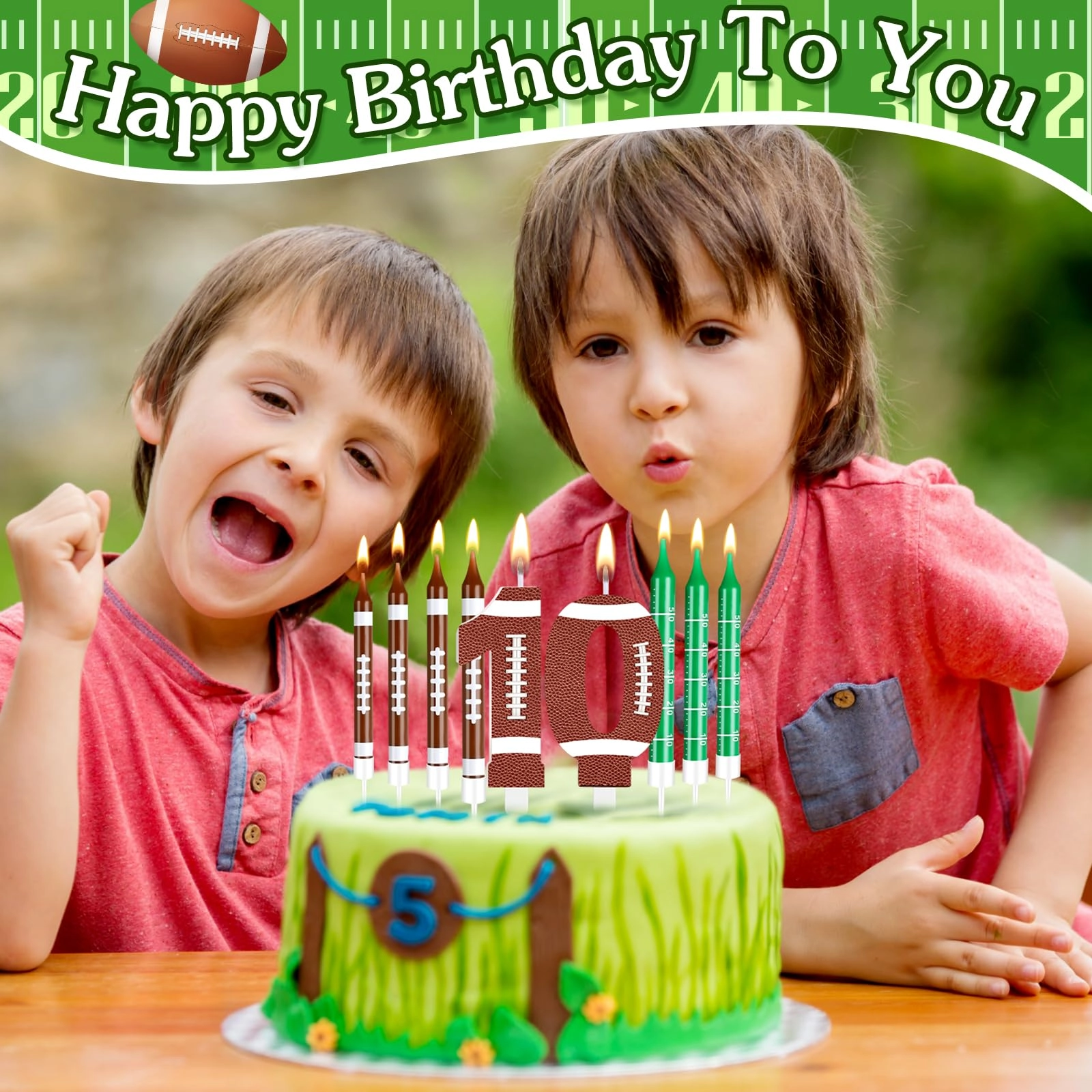 11 PCS Football Birthday Candles