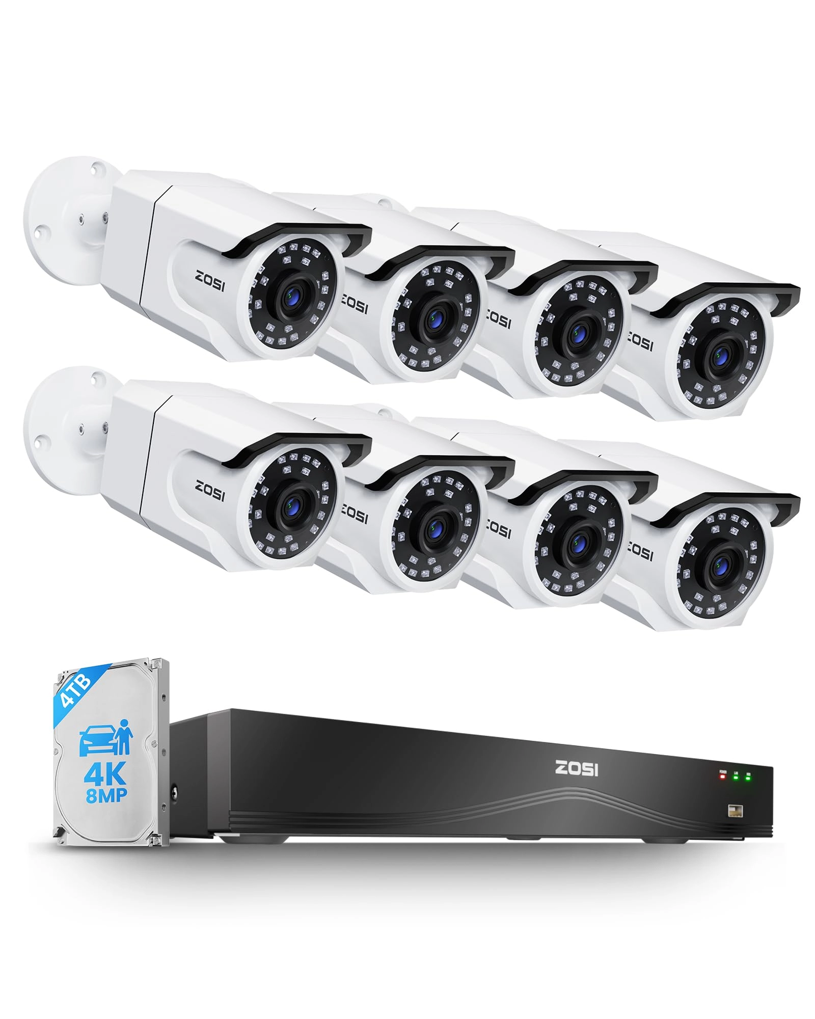 24CH NVR - 4TB HDD + 4K Outdoor IP Camera