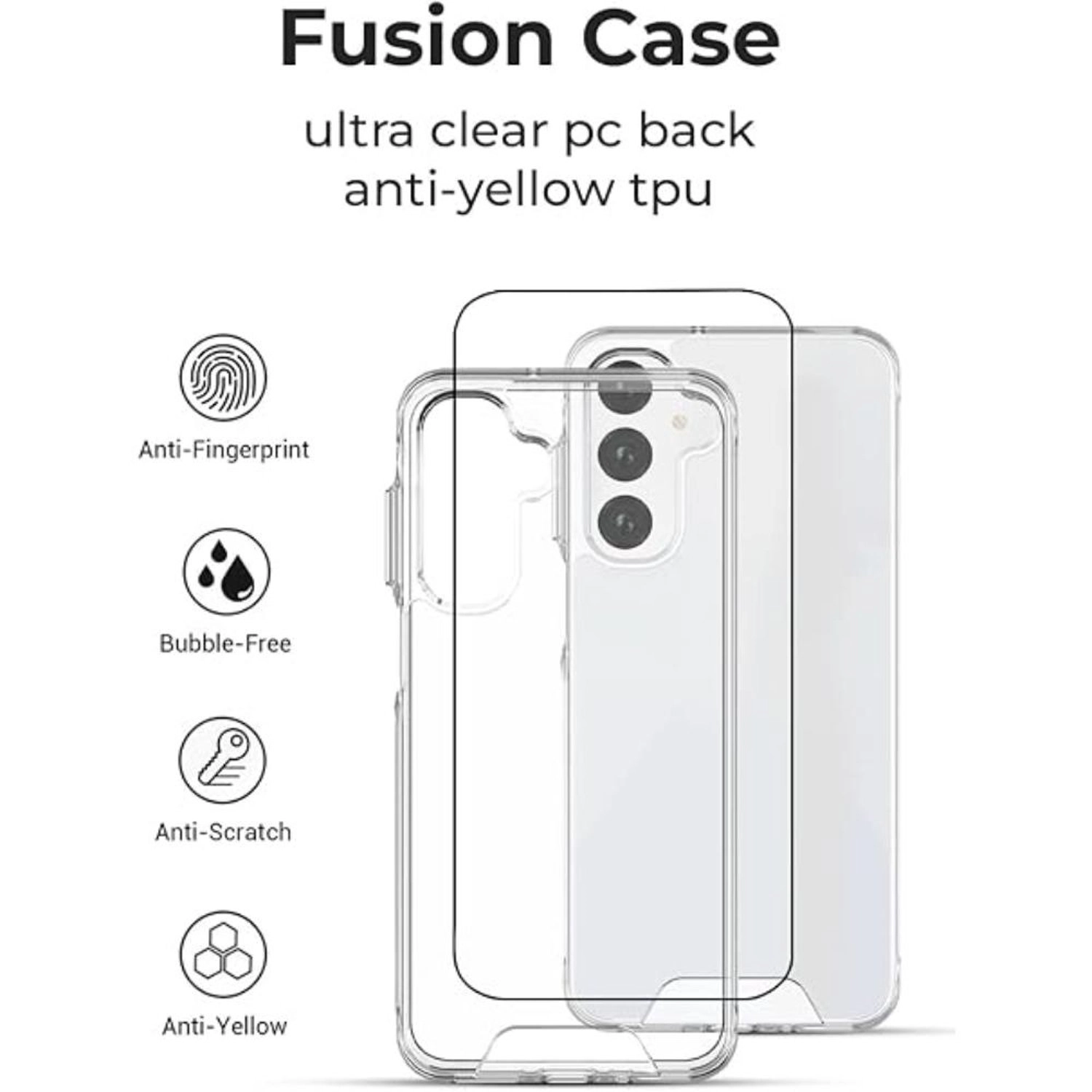 Clear Case + Screen Protector for Samsung Galaxy A16