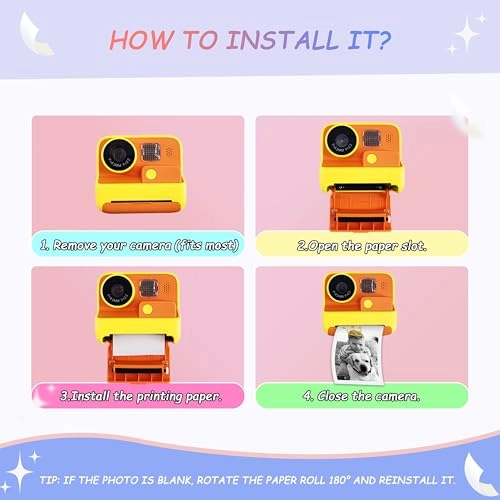 Instant Print Camera Paper - 12 Rolls 2.2*1 inches