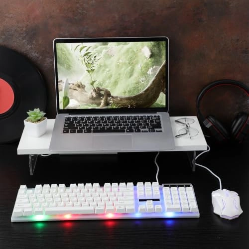 Keyboard - Wired + Gaming Corded Mouse