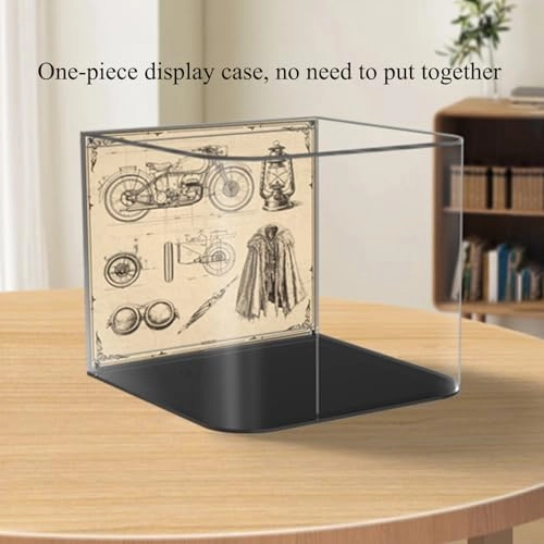 Figures Display Box - 23x23x21cm Acrylic Black Base